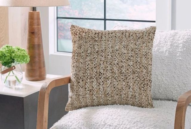 Signature Design by Ashley® Vorlane Brown/Tan/White Throw Pillow-3