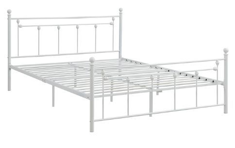Milton Greens Stars White Queen Victorian Style Metal Platform Bed-3