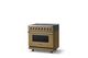 Viking® 5 Series 36" Golden Hour Pro Style Induction Range with Brushed Brass Trim-2