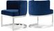 Meridian Furniture Gianna Navy/Chrome Velvet Dining Chair-1