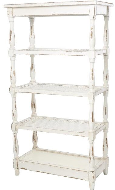 Deco Marche 5-Shelves White Rectangular Shelving Unit-1