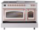 Ilve® Nostalgie II Noblesse 48'' Custom RAL Color Pro Style Dual Fuel Range with Copper Trim-3