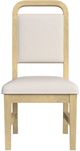 Elements International Ridgemont Natural/Off-White Upholstered Dining Side Chair-1