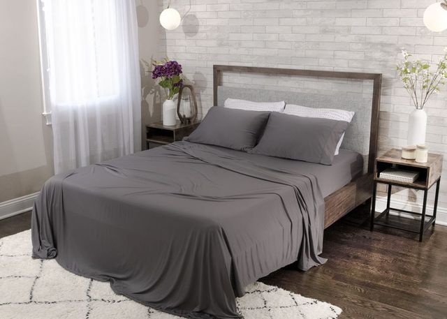 BEDGEAR® Dri-Tec® Performance® 4-Piece Gray Split Head Queen Sheet Set-1