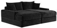 Furniture of America® Tavedestrand Black Double Chaise Sofa