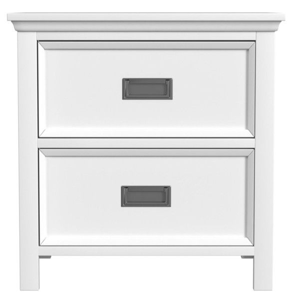 Elements International Hampton Kids White Nightstand-1