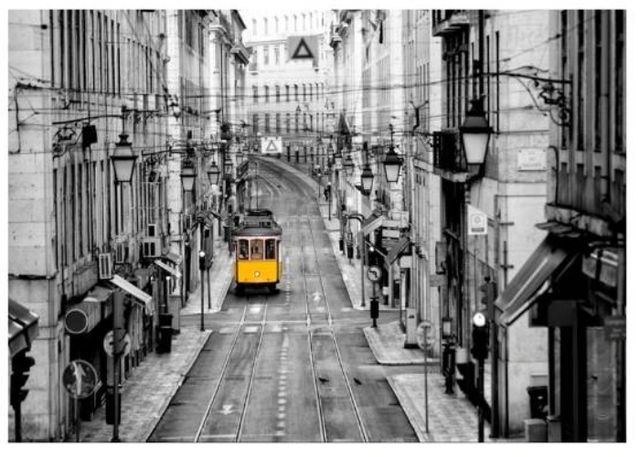 YHD Lisbon Yellow Tram I Wall Art-0