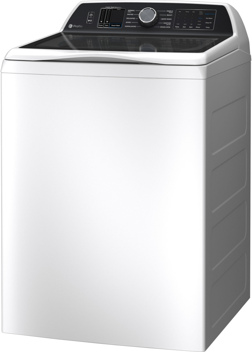 GE Profile - 5.3 Cu. Ft. High Efficiency Smart Top Load Washer with Smarter Wash Technology, Easier Reach & Direct Drive Motor - White - Thumbnail 2
