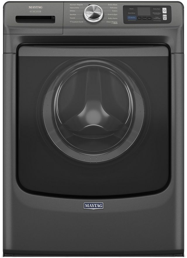 Maytag® Pet Pro System 5.0 Cu. Ft. Volcano Black Front Load Washer-0