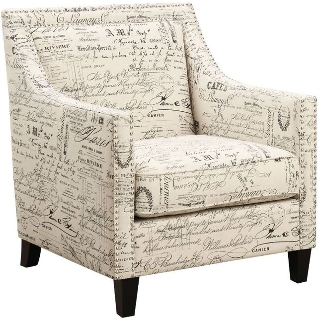 Elements International Erica Beige French Script Chair-0