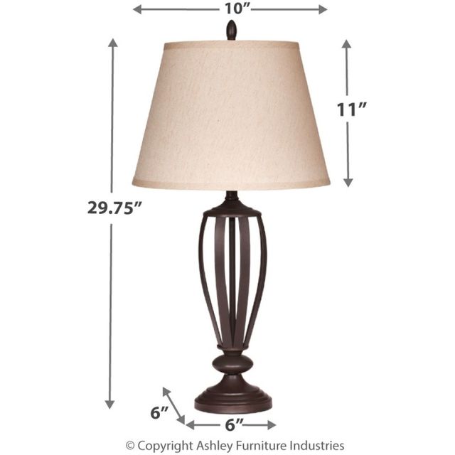 Signature Design by Ashley® Mildred 2-Piece Bronze Table Lamps-2
