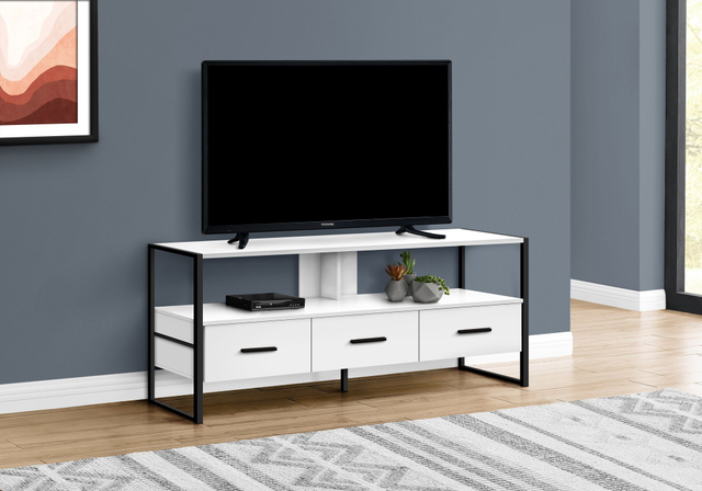 Monarch Specialties Inc. Black/White TV Stand-2