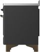 Ilve® Majestic III 48" Graphite Matte Pro Style Induction Range with Triple Glass Door and Burnished Trim-4