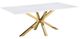 Coaster® Venera White Faux Marble Top Dining Table with Gold Base-0