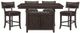 Mazin Furniture Oxton 5 Piece Dark Cherry Counter Height Dining Set-0