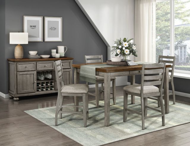Homelegance® Tigard Gray Counter Height Chair-1