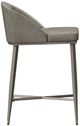 HH2 Home Phoenix 2-Piece Pewter/Weathered Gray Leather Counter Stool-3