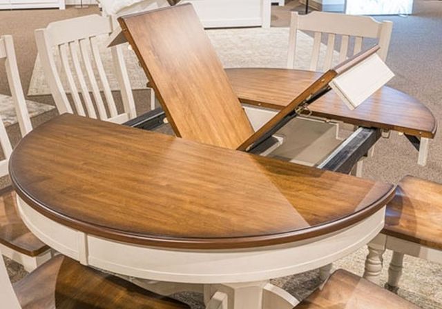 Signature Design by Ashley® Wirloni Brown Top Dining Table with Antique White Base-4