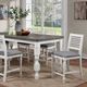 Furniture of America® Calabria 7-Piece Antique Gray Counter Height Dining Table Set with White Legs-1