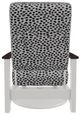 Telescope Casual Leeward Agra Classic/Snow Fabric/Polymer Outdoor Cushion Swivel Hidden Rocker with Chestnut Rustic Arms-2