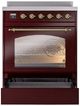 Ilve® Nostalgie II Series 30" Burgundy Pro Style Induction Range-2