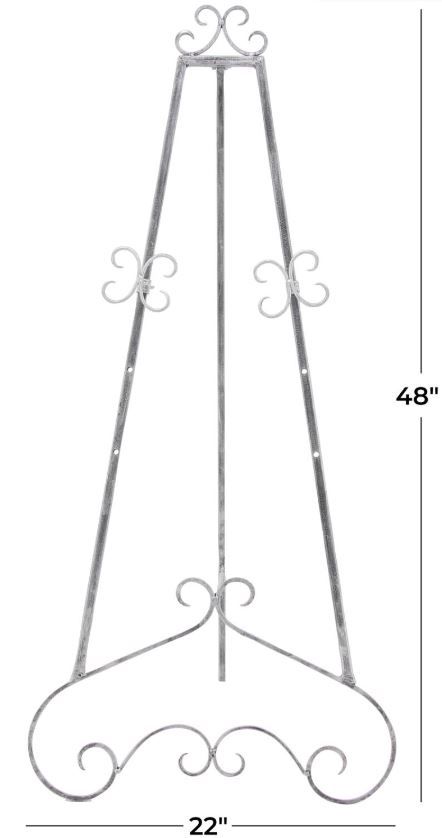 Deco Marche Gray Scroll 3-Tier Display Easel with Chain-3