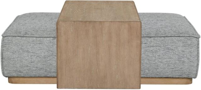 Bernards Trilogy Gray Ottoman with Tray Table-1