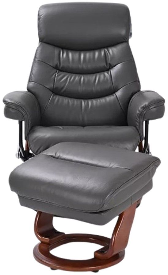 BenchMaster Euro Line Happy Iron Gray Chair and Ottoman Set-1