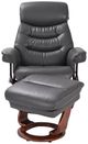 BenchMaster Euro Line Happy Iron Gray Chair and Ottoman Set-1