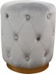 TOV Furniture Skylar Grey Velvet Ottoman-0