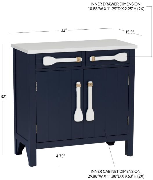 Coast2Coast Home™ Coralie Blue/White Accent Cabinets-2