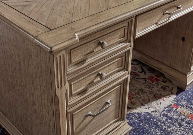 Martin Furniture Bristol Light Brown Double Pedestal Desk-2