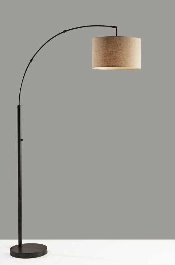 Adesso® Preston Dark Bronze Arc Floor Lamp-3