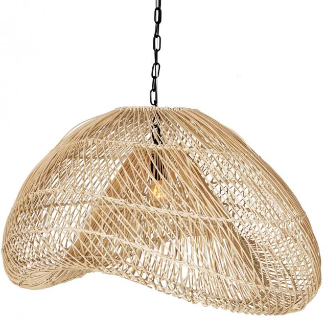 YHD Bramo 1-Light Rattan Pendant-1