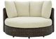 Signature Design by Ashley® Kimora Beige/Dark Brown Aluminum/Fabric/Resin Outdoor Swivel Lounge Chair-1
