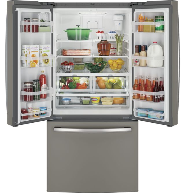 GE® 33 in. 18.6 Cu. Ft. Slate Counter Depth French Door Refrigerator-5