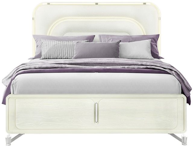 Global Furniture USA Lyra Beige King Panel Bed-2