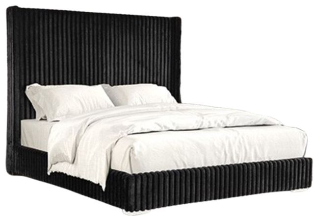 Furniture of America® Cadwell Black Queen Panel Bed-0