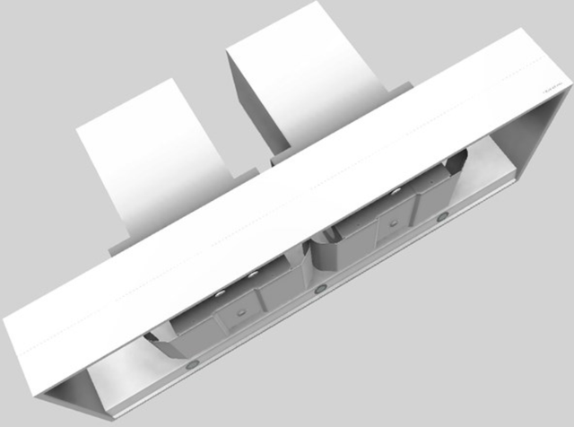 Vent-A-Hood® 66" White Contemporary Island Range Hood-3