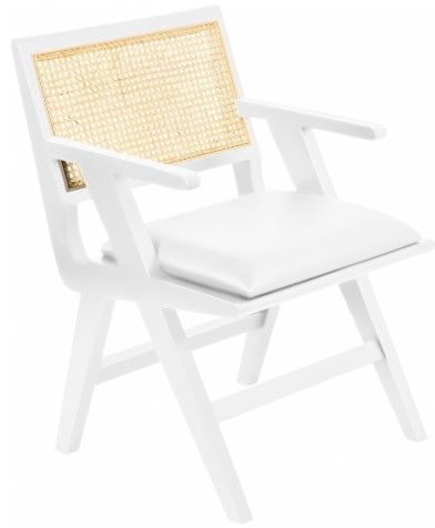 Meridian Furniture Abby White Arm Chair-0