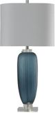 StyleCraft Ribbed Glass/Clear Acrylic Table Lamp-0