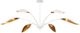 Currey & Company Yuriko Contemporary Gold Leaf/Gesso White Chandelier-3