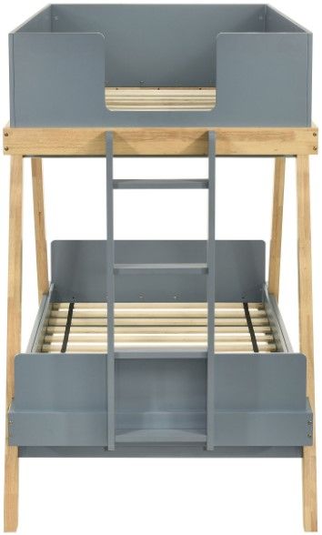 Coaster® Frankie Natural/Van Courtland Blue Twin Over Twin Bunk Bed-2
