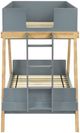 Coaster® Frankie Natural/Van Courtland Blue Twin Over Twin Bunk Bed-2
