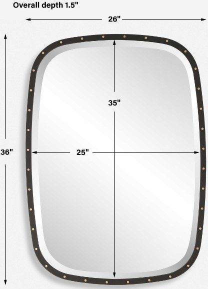 Uttermost® Benedo Matte Black Mirror-3