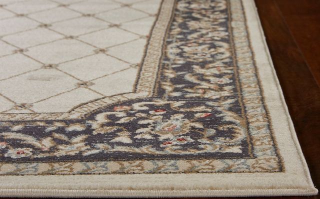 KAS Rugs Avalon Ivory/Grey Courtyard 5'x8' Rug-1