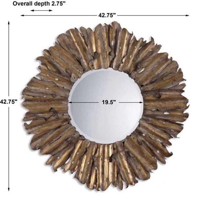 Uttermost® Hemani Antique Gold Leaf Mirror-3