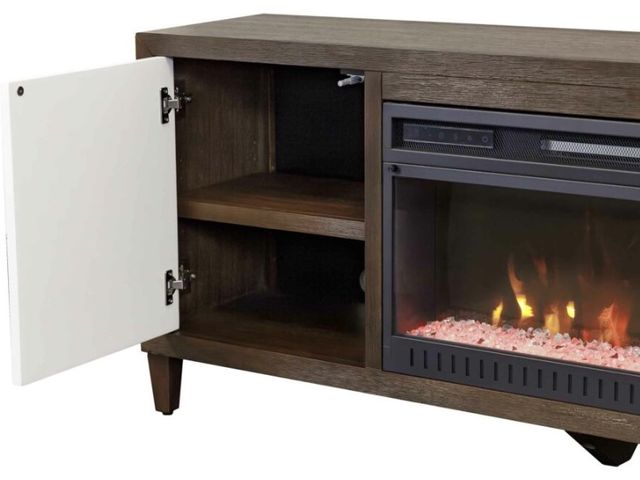 Martin Furniture Stellar Dark Brown/White Fireplace TV Stand-3
