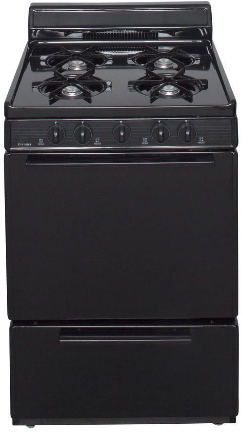 Premier 24" Black Freestanding Gas Range-0