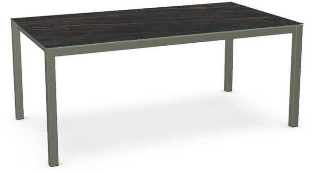 Amisco Customizable Bennington 72" Black Italian Porcelain Dining Table-0